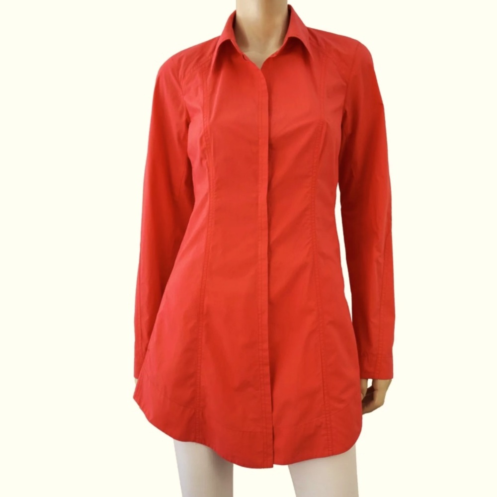 Donna Karan red long sleeve shirt size 8